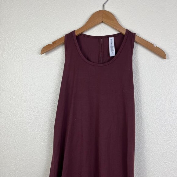 Athleta Athletic Scoop Neck Open Tie Back Tank Top Maroon Women’s Size S - Picture 3 of 9